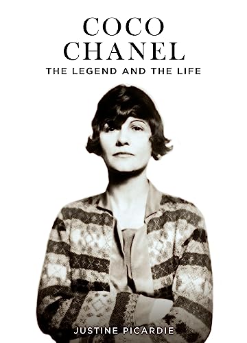 Black and white portrait of Coco Chanel on a book cover.