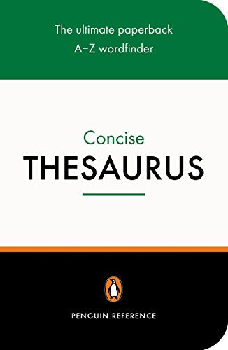 Cover of "The Penguin Concise Thesaurus" with penguin logo.