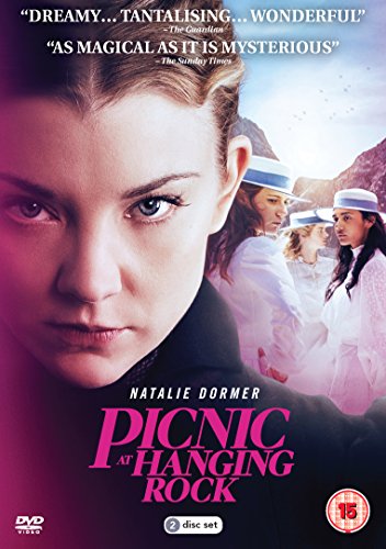 DVD cover for "Picnic At Hanging Rock" featuring young women in white dresses.