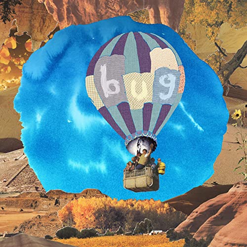Album cover: collage with a hot air balloon and figures below.