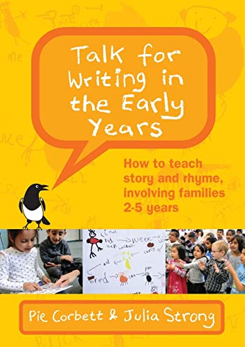 Yellow book cover with speech bubble, children, and magpie illustration.