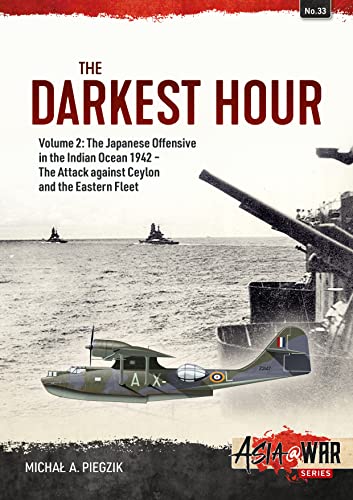 Book cover depicting a vintage biplane over warships at sea, 1942.