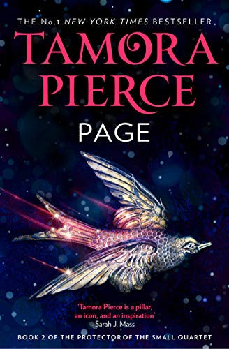 Book cover for "Page" by Tamora Pierce, featuring a silver bird in flight.