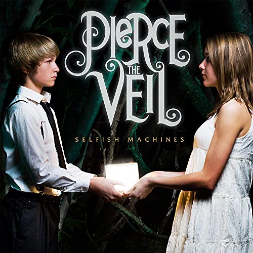 CD cover for Pierce The Veil’s “Selfish Machines” featuring a young couple.
