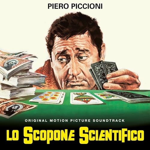 CD cover for "Lo Scopone Scientifico" featuring a man with playing cards.