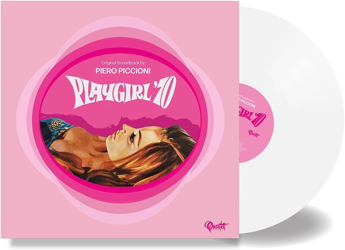 Vinyl record cover for Playgirl 70 by Piero Piccioni featuring a woman on pink.