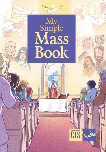 Book cover illustration showing a church congregation with a priest at the altar.