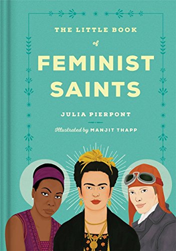 Book cover with teal background, portraits of three diverse women, and gold text.