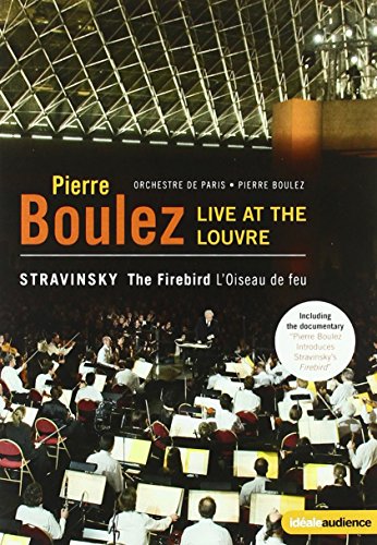 DVD cover for Pierre Boulez’s “Live at the Louvre” orchestral performance.