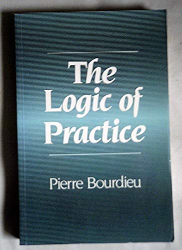 Blue book cover with white text: “The Logic of Practice” by Bourdieu.