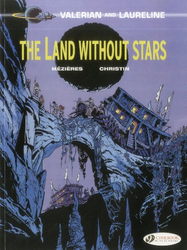 Valerian and Laureline comic book cover: spaceship over a rocky landscape.