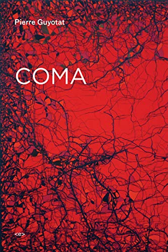 Book cover: "Coma" by Pierre Guyotat, with red abstract network design.