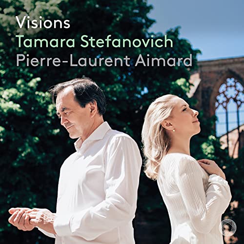 CD cover featuring Pierre-Laurent Aimard and Tamara Stefanovich in profile.