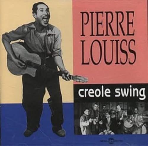 Pierre Louiss album cover featuring a smiling musician with a guitar.