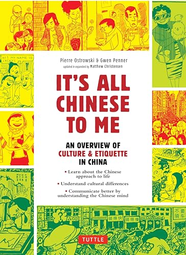 Book cover with colorful cartoon illustrations and red title: "It's All Chinese To Me".