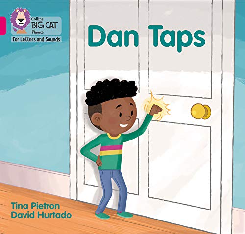 Book cover: a boy with curly hair tapping a door with a starburst.