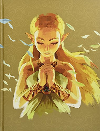 Princess Zelda with closed eyes and hands clasped in prayer against a gold background.