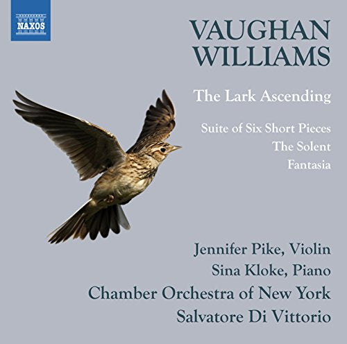 CD cover featuring a lark in flight and composer Ralph Vaughan Williams’ name.