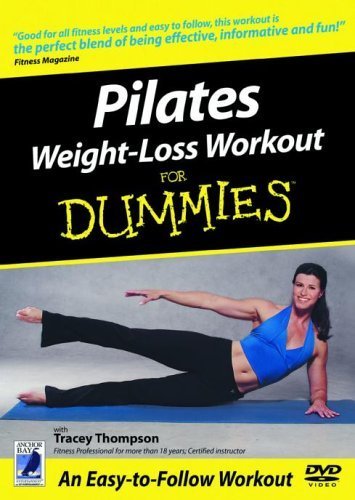 DVD cover for Pilates Weight-Loss Workout for Dummies featuring an instructor on a mat.