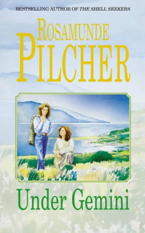 Book cover: "Under Gemini" by Rosamunde Pilcher, two women by the sea.