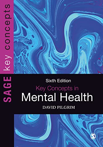 BookHBook cover with blue abstract swirls and title Key Concepts in Mental Health.