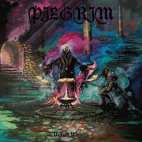 Painted album cover depicting a ritual scene with figures and flames.