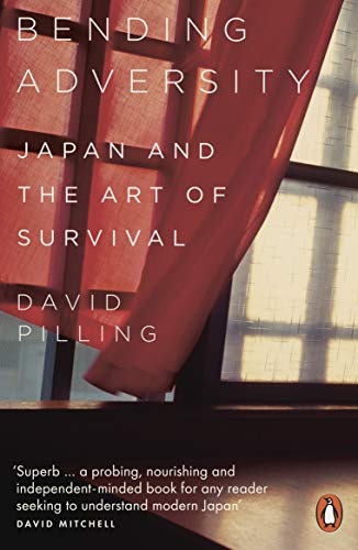 Book cover: "Bending Adversity" with red curtain and window light.
