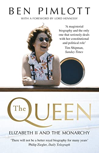 Book cover featuring Queen Elizabeth II smiling, titled “The Queen.”