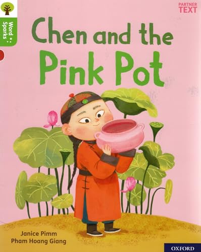 Book cover: boy with pink pot amidst green lily pads.
