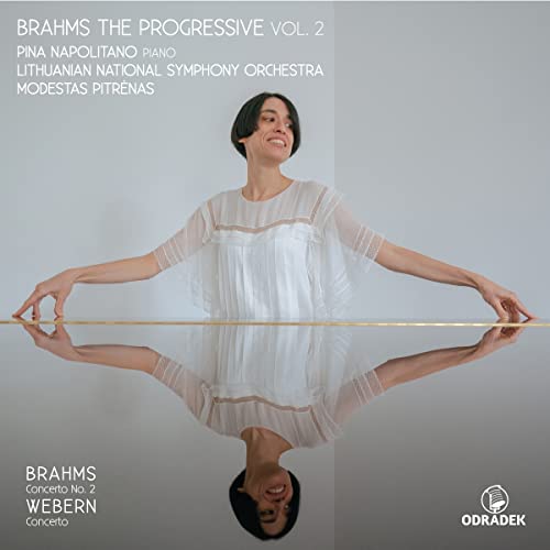 CD cover featuring pianist Pina Napolitano in a mirrored pose.