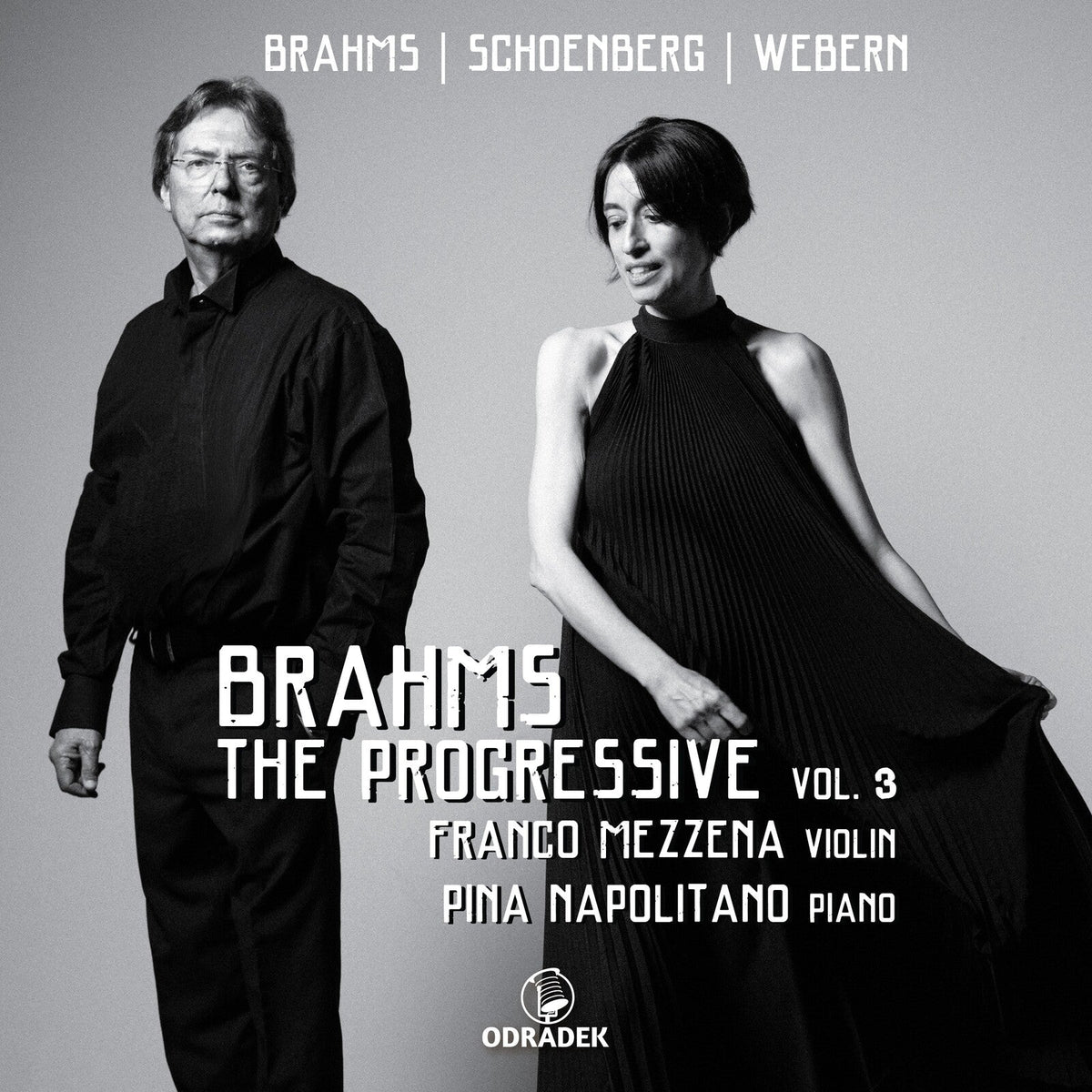CD cover featuring portraits of two musicians, Brahms The Progressive Vol. 3.