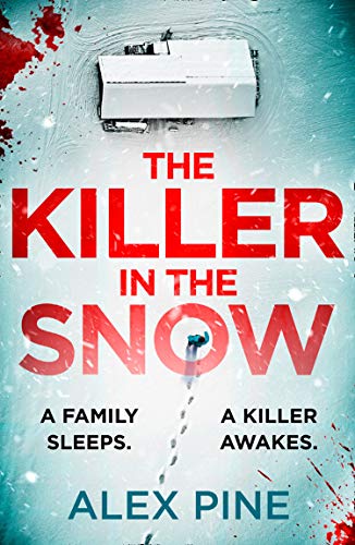 Book cover: snowy landscape, red text reading “The Killer in the Snow.”