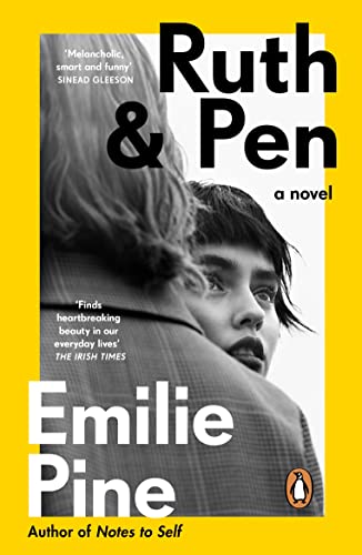 Book cover with a black and white photo of two people against yellow borders.
