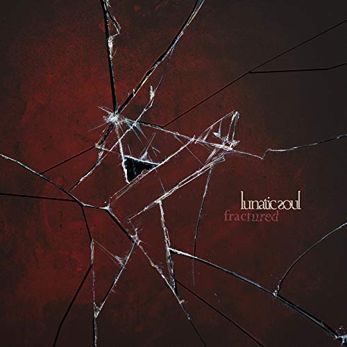 Red vinyl record album cover with shattered glass and "lunaticaoul" and "fractured" text.