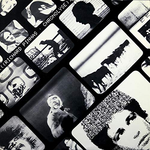 Black and white CD cover with multiple framed photographic portraits.