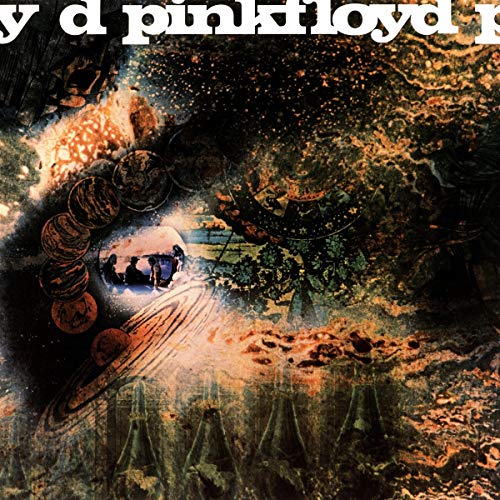 Surreal collage album art featuring planets, silhouettes, and abstract textures with Pink Floyd text.