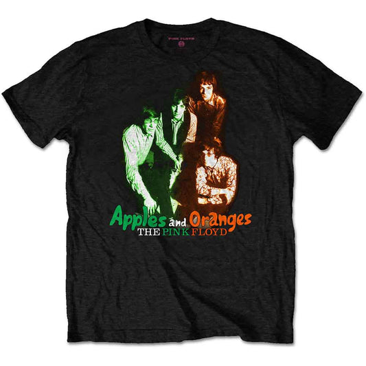 Black t-shirt with Pink Floyd’s “Apples and Oranges” album artwork.