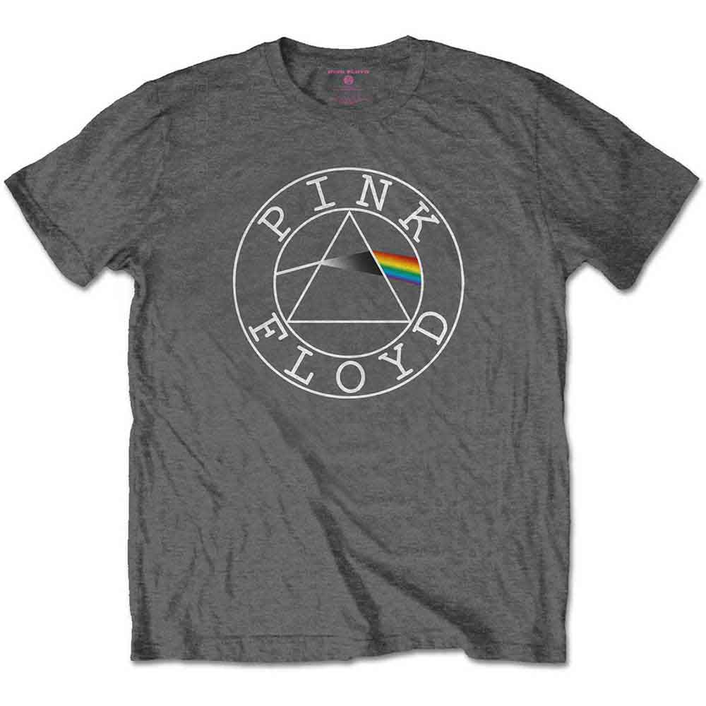 Charcoal grey kids' t-shirt with Pink Floyd's prism logo.