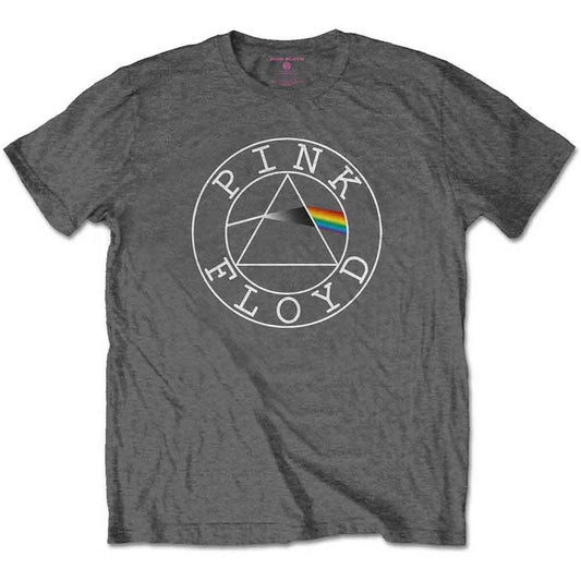 Charcoal grey kids' t-shirt with Pink Floyd's prism logo.