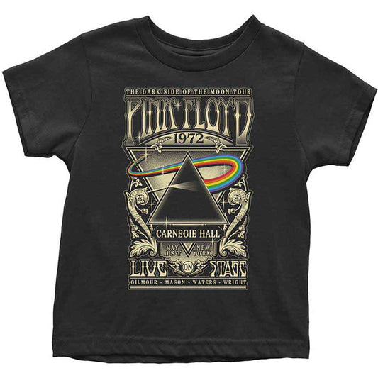 Pink Floyd concert poster on a toddler's pink t-shirt, 18 months size.