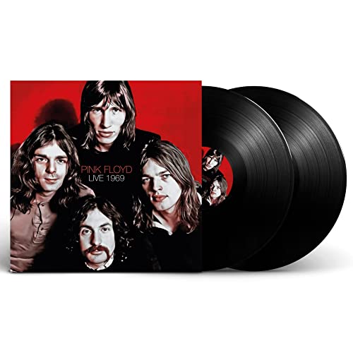 Pink Floyd "Live 1969" vinyl record with band portrait cover.