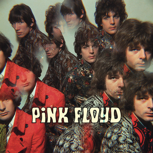 Collage of Pink Floyd members with band name in pink text.