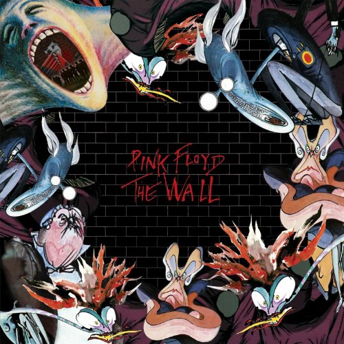 Pink Floyd’s “The Wall” album cover: surreal, chaotic collage of faces.