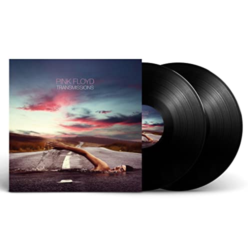 Pink Floyd "Transmissions" double vinyl record with swimmer album art.