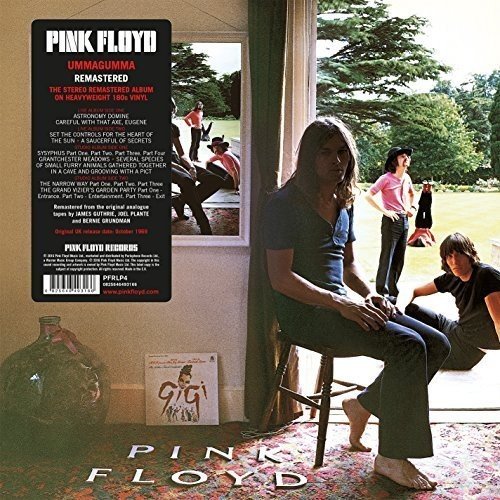 Pink Floyd album cover featuring a man sitting on a stool in a room.