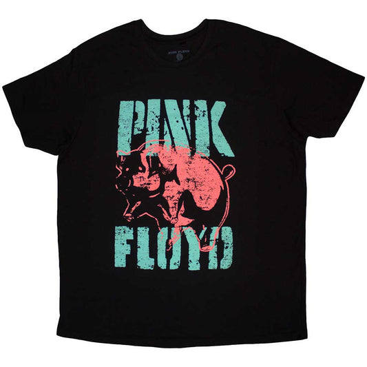 Pink Floyd unisex t-shirt featuring a large pig graphic on the front.