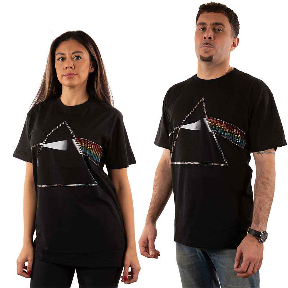 Pink Floyd Dark Side of the Moon t-shirt, small, with diamante details.
