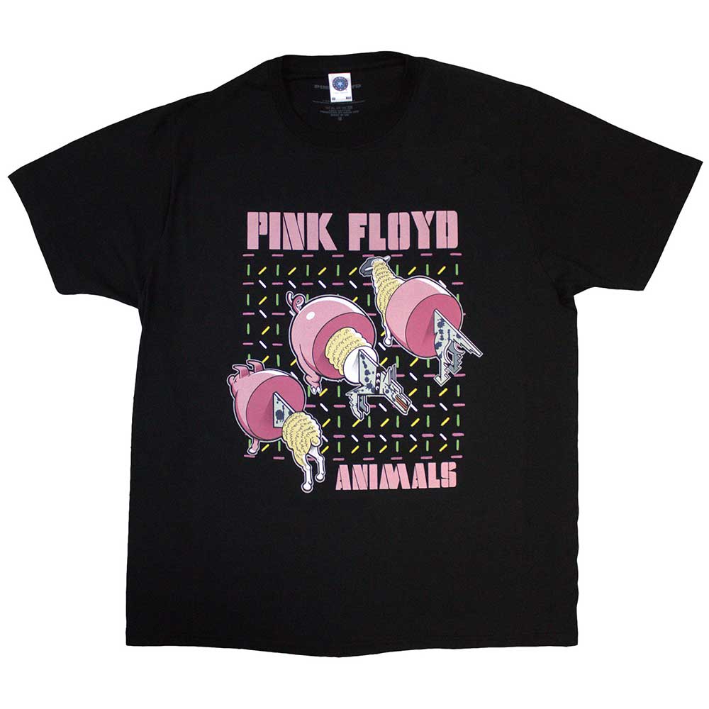 Pink Floyd t-shirt, small size, featuring pig, wolf, and sheep artwork.