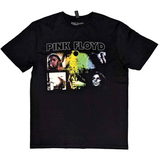 Pink Floyd unisex t-shirt featuring the iconic prism and rainbow spectrum poster graphic design.