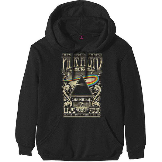 Pink Floyd hoodie, Carnegie Hall poster design, unisex, size X-Small.